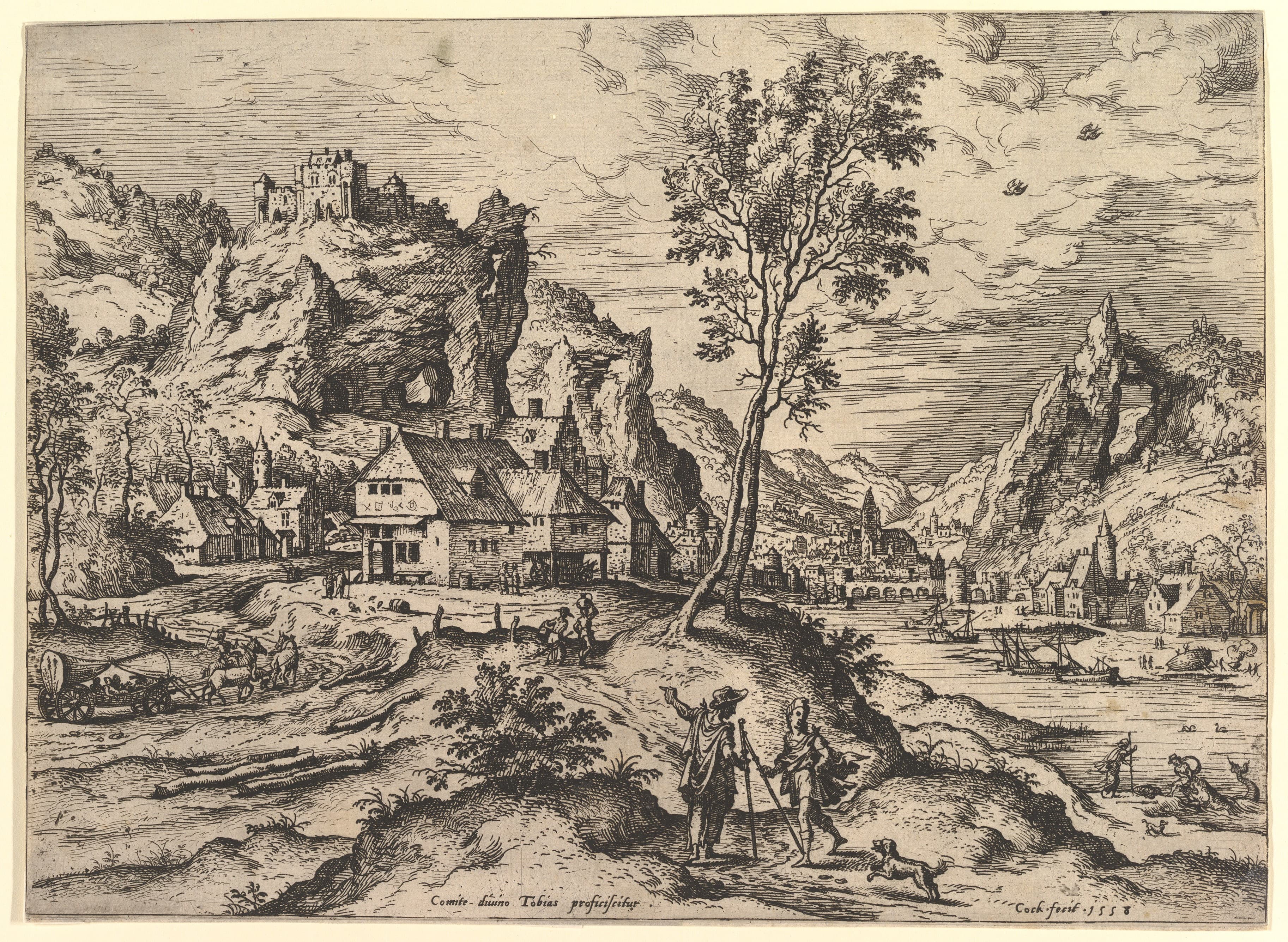 Tobit, from "Landscapes with Biblical and Mythological Scenes"