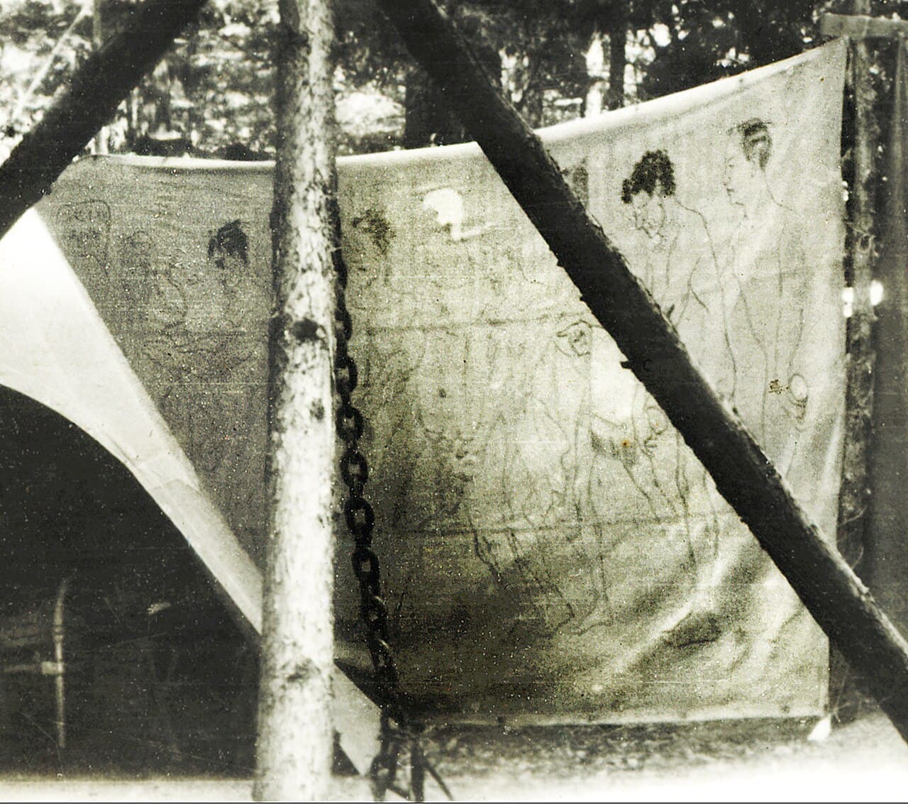 Bohemian Grove 1918 - Naked Males Drawing Detail - Richard Warren Lipack OWNER