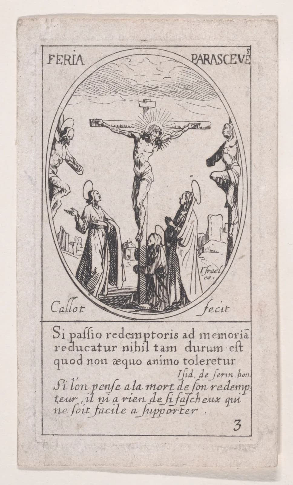 Jésus-Christ expire sur le croix (Christ on the Cross), Good Friday, scene 3 from Images des Fêtes Mobiles (Images of Moveable Feasts from the Christian Calendar), part of "Les Images De Tous Les Saincts et Saintes de L'Année" (Images of All of the Saints and Religious Events of the Year)