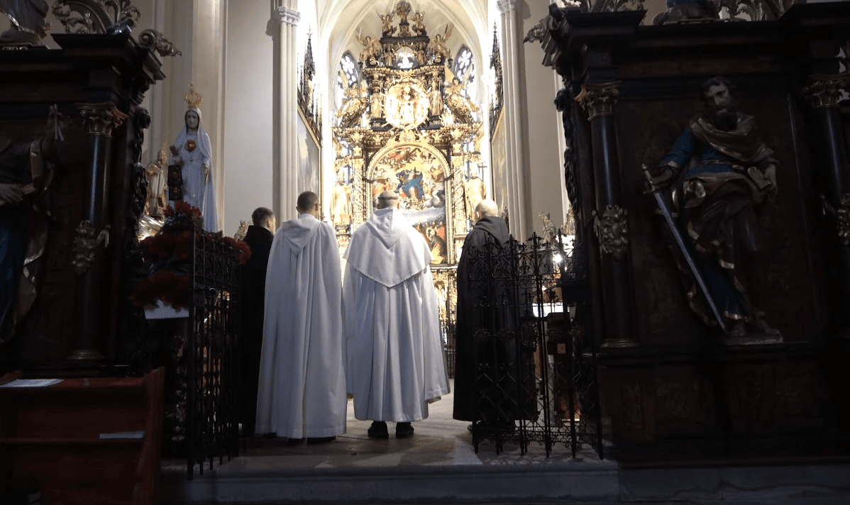 Cistercians in monastery church - Vyšší Brod