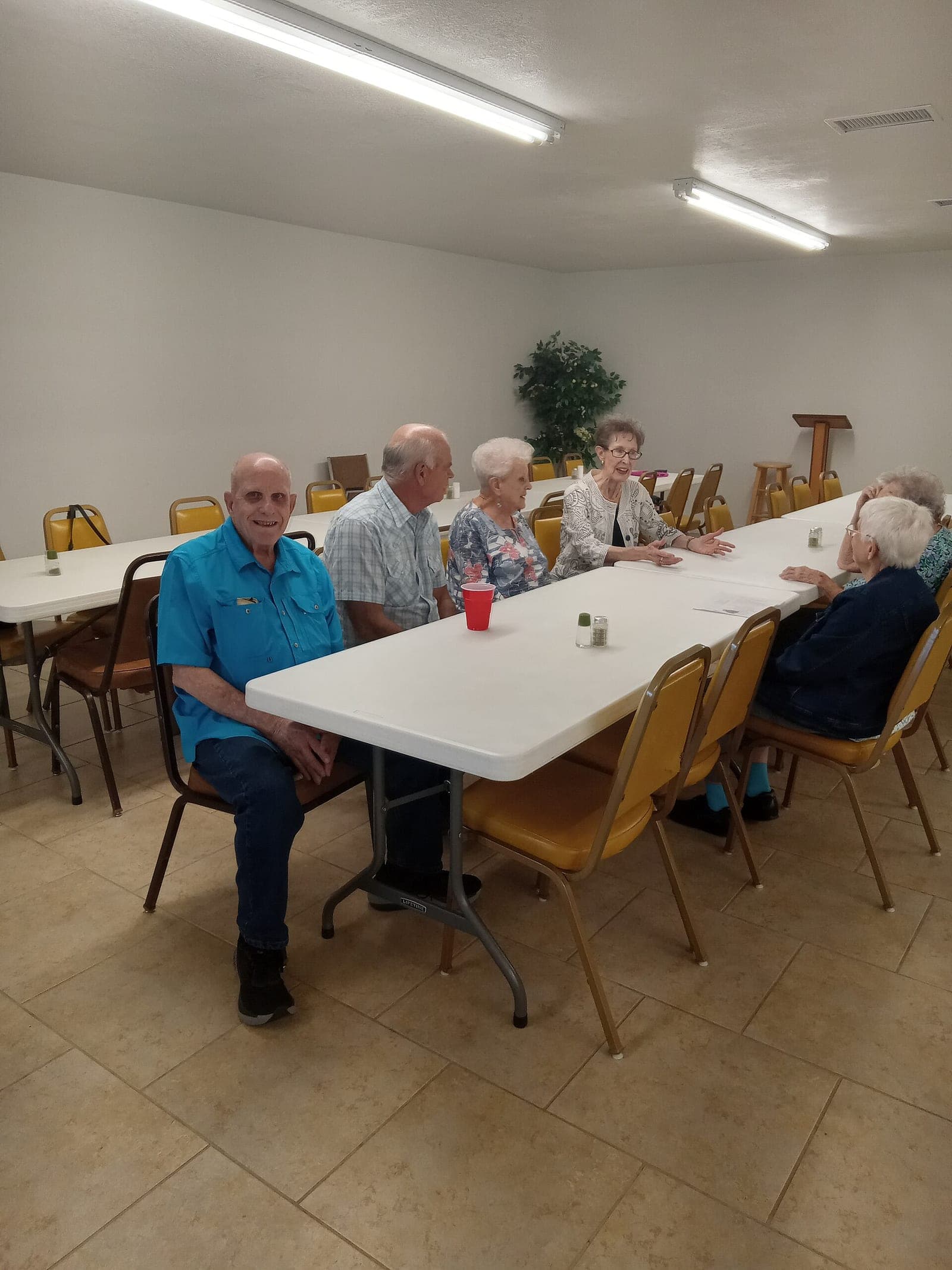 A Church of Christ congregation gathered together