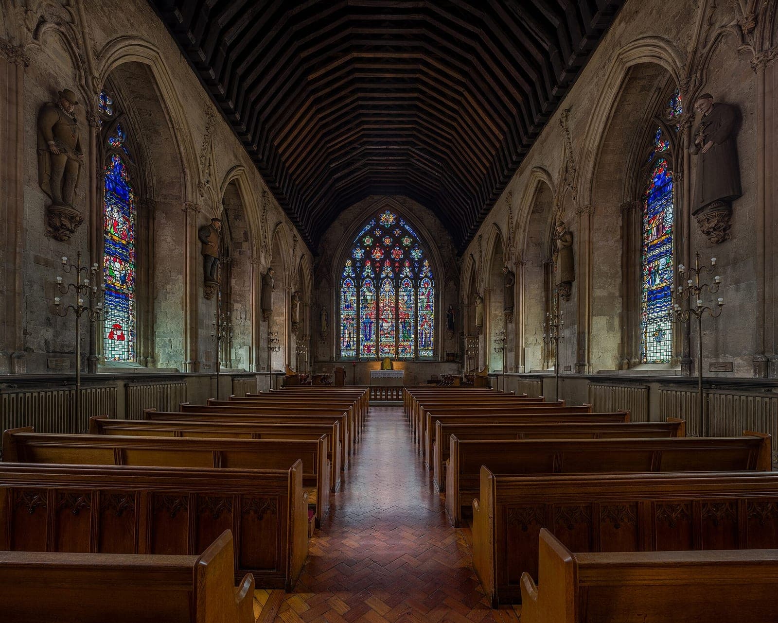 Interior of St Etheldreda's Church, London