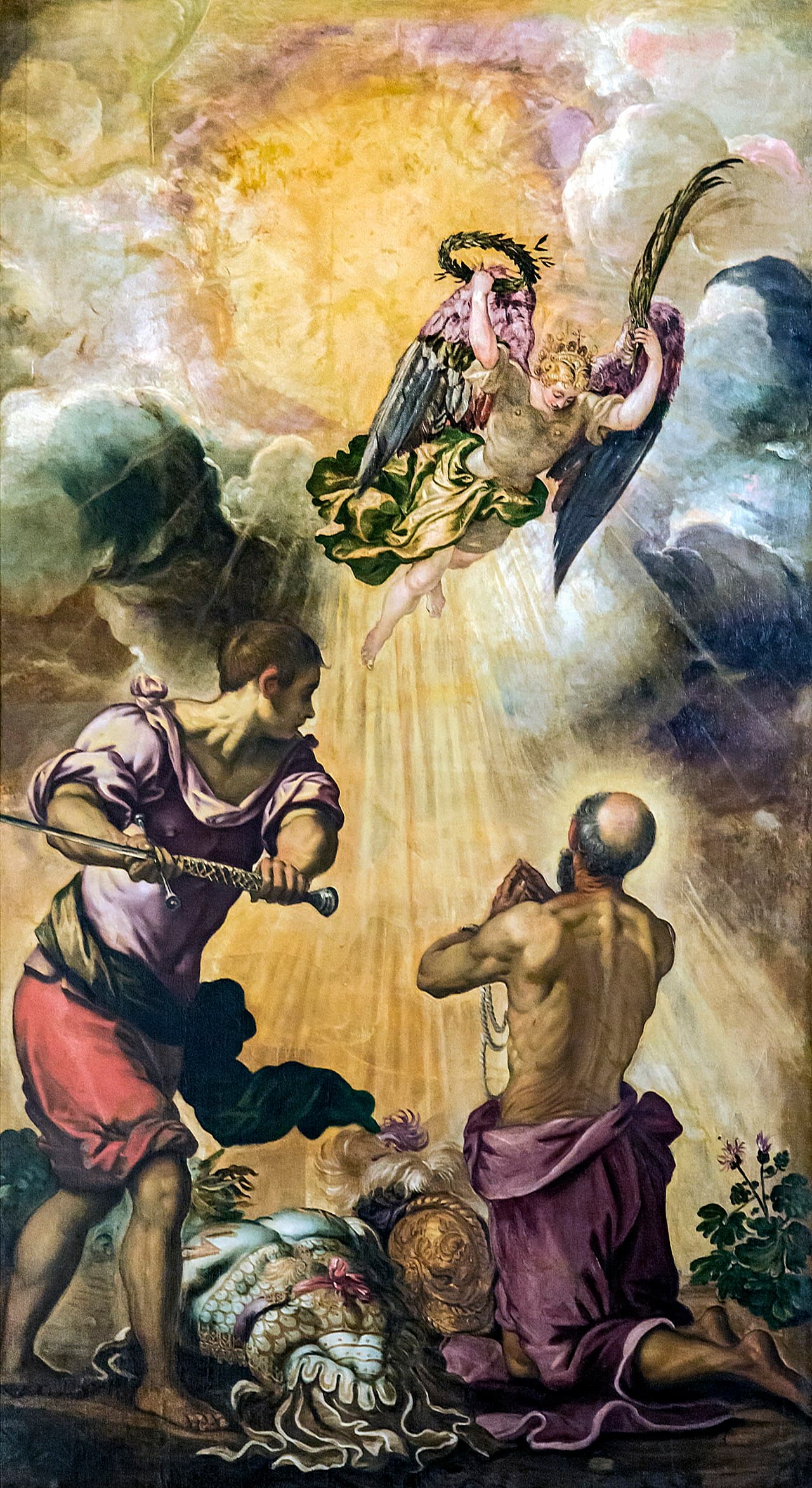 Tintoretto, The Beheading of Saint Paul, c. 1556 — the executioner raises his sword over the kneeling apostle in Rome